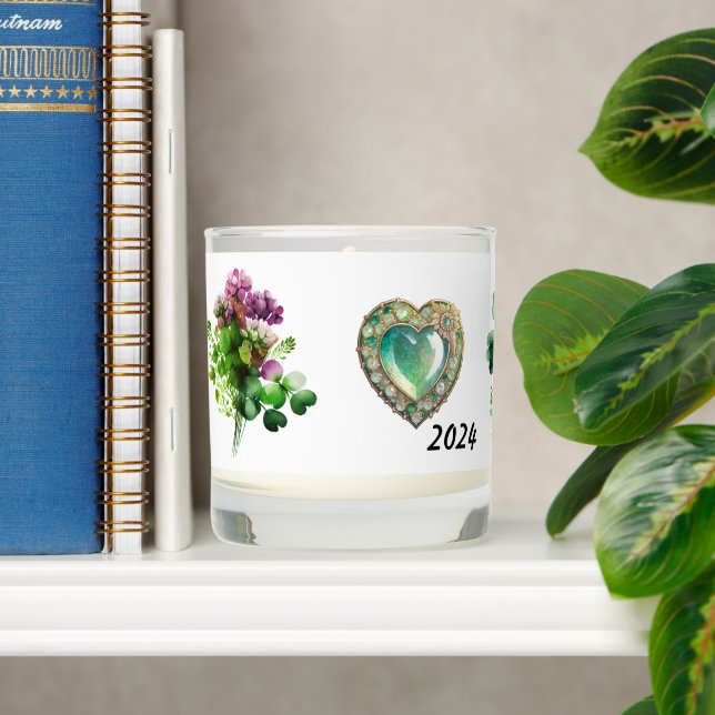 Irish Shamrocks Scented Candle (Shelf)