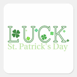 Irish Shamrocks Square Sticker