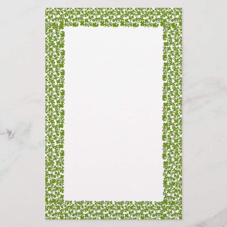 Irish Shamrocks Stationery Zazzle