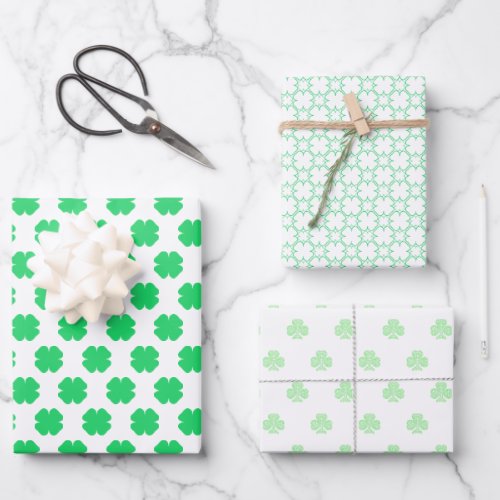 Irish Shamrocks Wrapping Paper Sheets