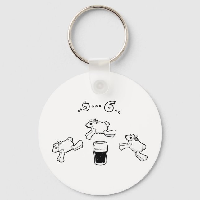 Irish Sheep Counting Keychain (Front)