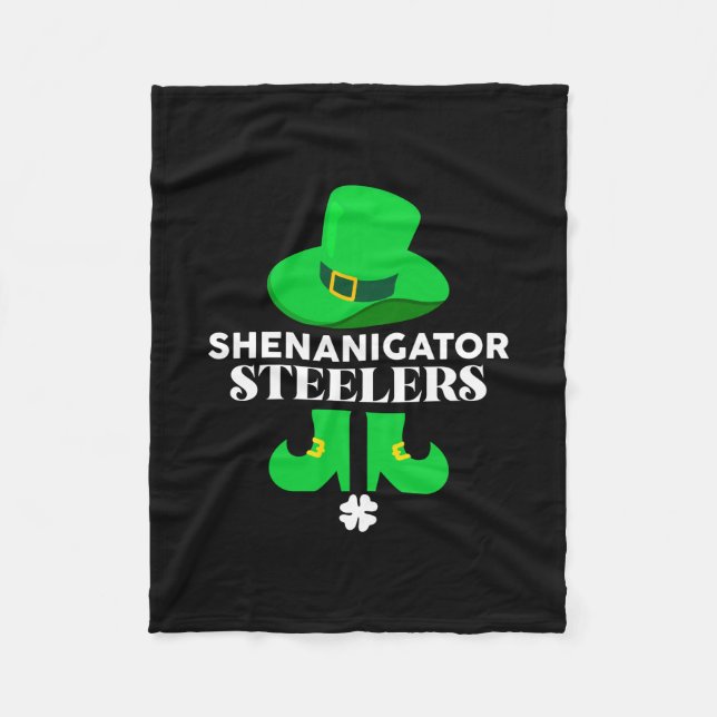 Irish Shenanigator Steelers Fleece Blanket (Front)