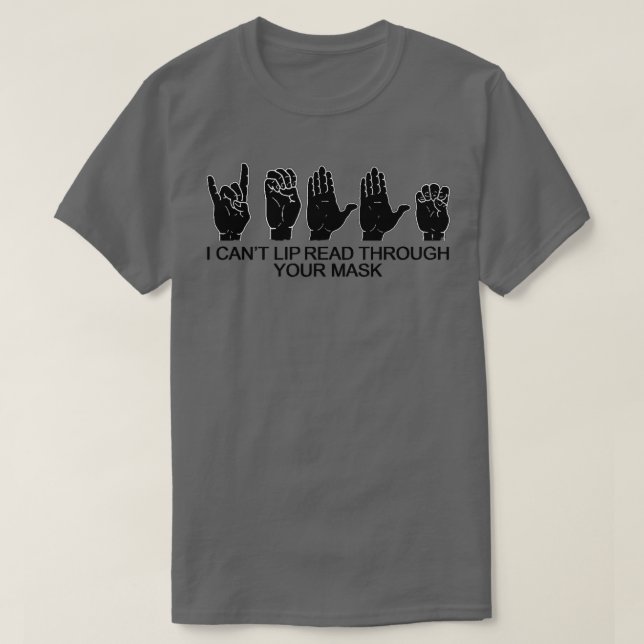 Irish Sign Language Deaf Hard of Hearing Lip Read T-Shirt (Design Front)