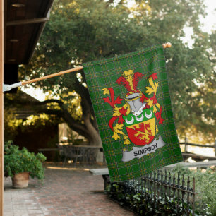  Irish Simpson Coat of Arms Family Crest Ireland House Flag