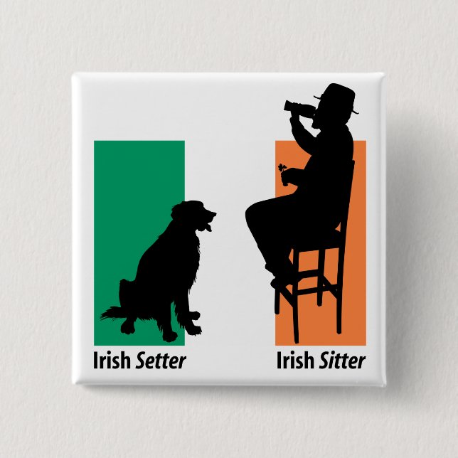 Irish Sitter Button (Front)