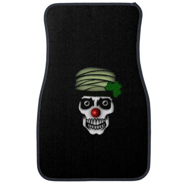 Irish Skeleton Clown Car Floor Mat (Front)