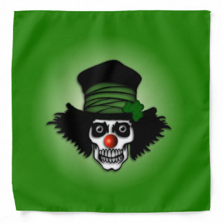 Irish Skeleton Clown Green Bandana