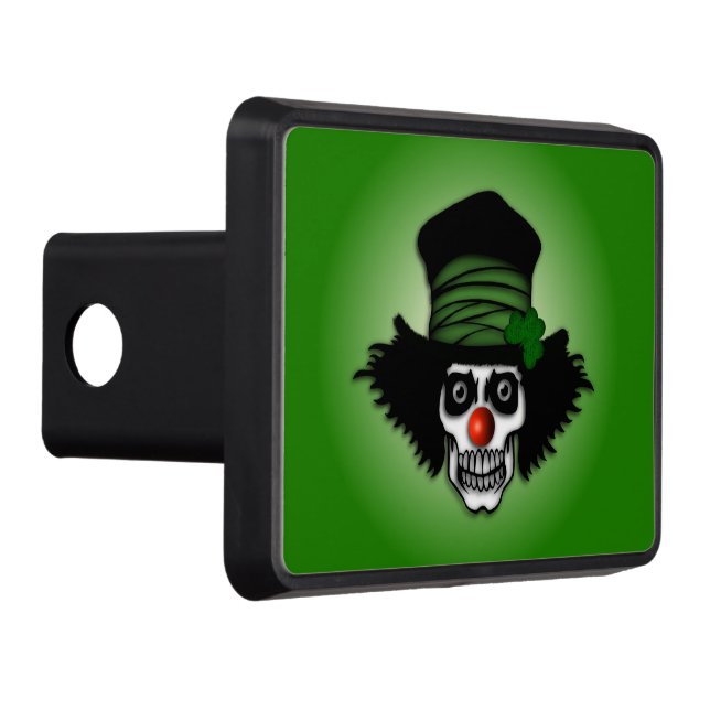 Irish Skeleton Clown Green Hitch Cover (Right)