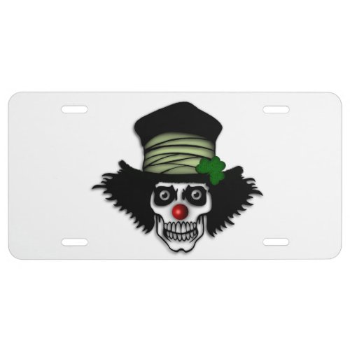 Irish Skeleton Clown License Plate