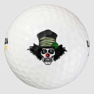Irish Skeleton Clown Monogram Golf Balls