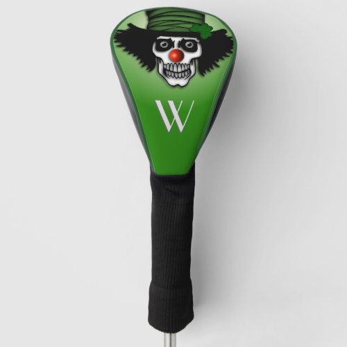 Irish Skeleton Clown Monogram Golf Head Cover
