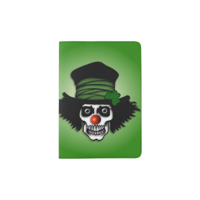 Irish Skeleton Clown Passport Holder (Front)