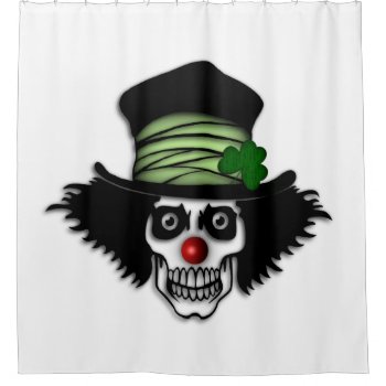 Irish Skeleton Clown Shower Curtain