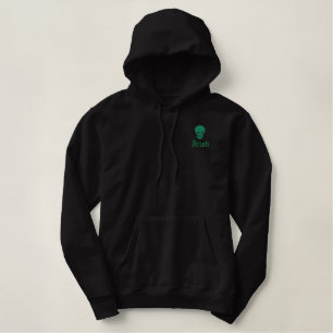 Irish Skull Embroidered Hoodie