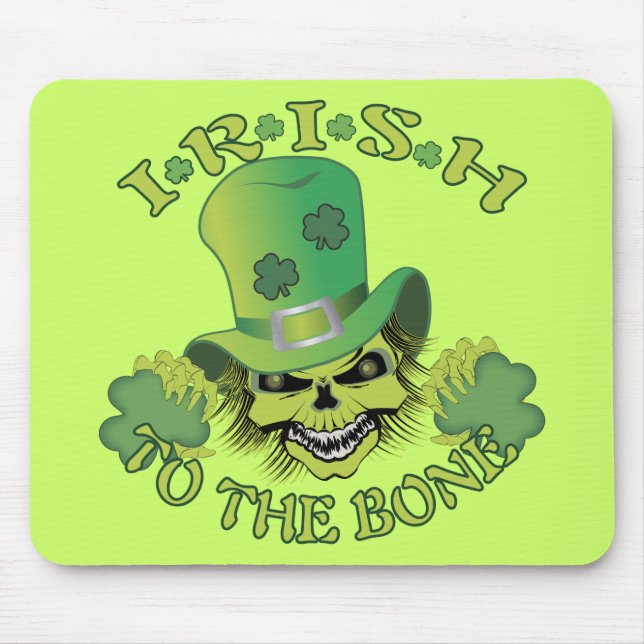 Irish Skull Mouse Pad (Front)