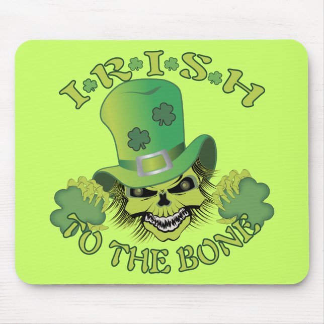 Irish Skull Mouse Pad (Front)