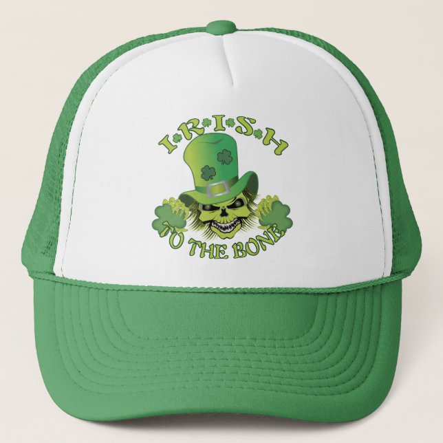 Irish Skull Trucker Hat (Front)