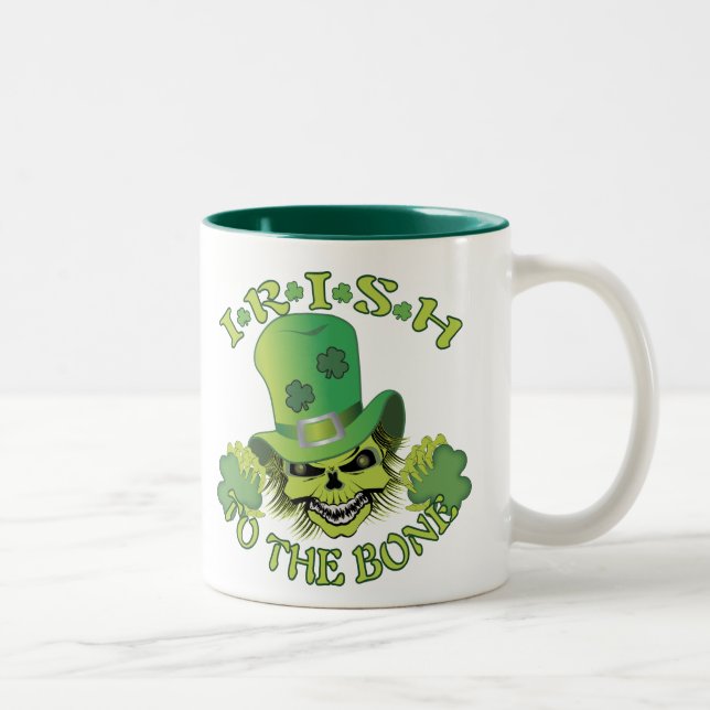 Irish Skull Two-Tone Coffee Mug (Right)