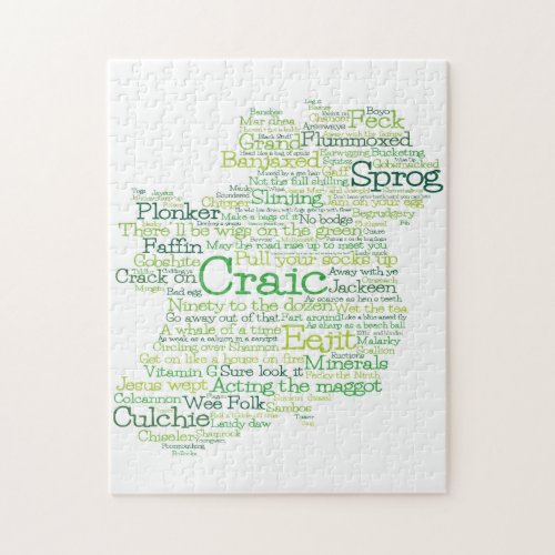 Irish Slang Map Jigsaw Puzzle