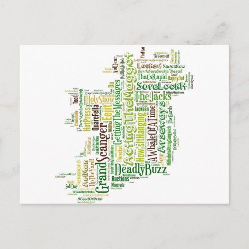 Irish Slang Mpa Postcard