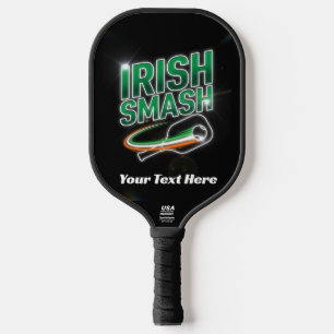 Irish Smash Neon Personalized Pickleball Paddle   