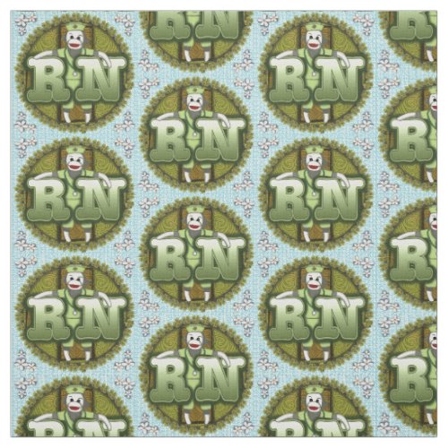 Irish Sock Monkey Nurse Fabric