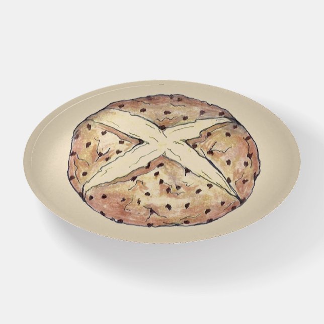 Irish Soda Bread Loaf Saint Patrick's Day Baking Paperweight (Front)