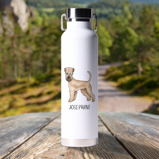 Irish Soft-Coated Wheaten Terrier And Custom Name Water Bottle
