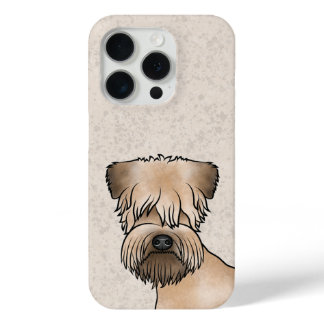 Irish Soft-Coated Wheaten Terrier Cartoon Dog Head iPhone 15 Pro Case