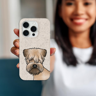 Irish Soft-Coated Wheaten Terrier Cartoon Dog Head iPhone 15 Pro Case