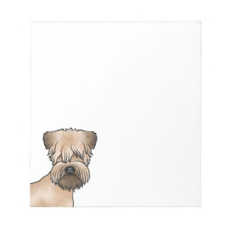 Irish Soft-Coated Wheaten Terrier Cartoon Dog Head Notepad