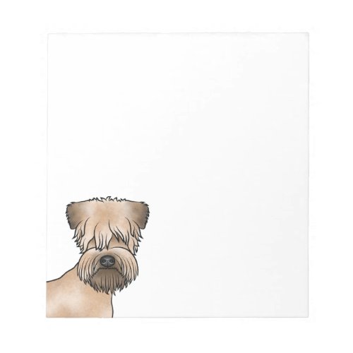 Irish Soft_Coated Wheaten Terrier Cartoon Dog Head Notepad