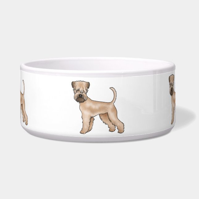 Irish Soft-Coated Wheaten Terrier Cartoon Dogs Bowl (Front)