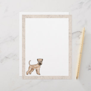 Irish Soft-Coated Wheaten Terrier Cute Cartoon Dog Letterhead