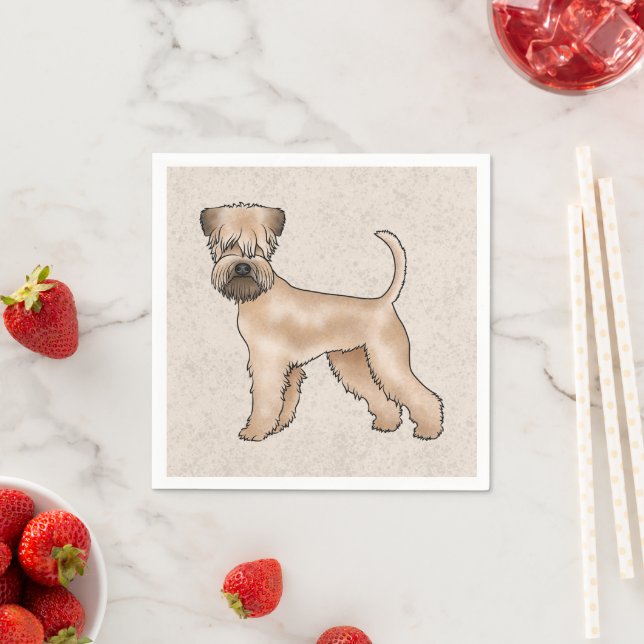 Irish Soft-Coated Wheaten Terrier Cute Cartoon Dog Napkins (Insitu)