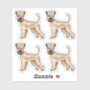 Irish Soft-Coated Wheaten Terrier Cute Cartoon Dog Sticker