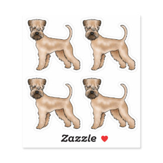 Irish Soft-Coated Wheaten Terrier Cute Cartoon Dog Sticker