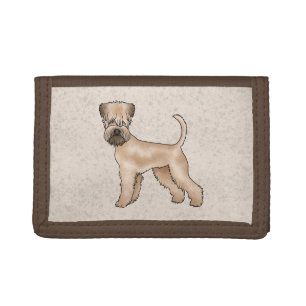 Irish Soft-Coated Wheaten Terrier Cute Cartoon Dog Tri-fold Wallet