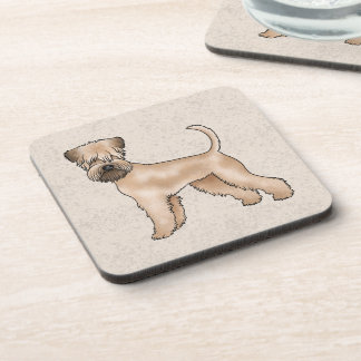 Irish Soft-Coated Wheaten Terrier Cute Dog Beige Beverage Coaster