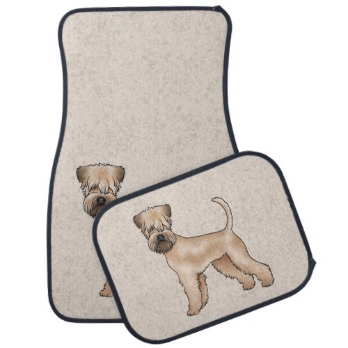 Irish Soft_Coated Wheaten Terrier Cute Dog Beige Car Floor Mat