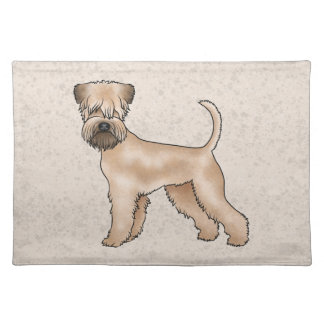 Irish Soft-Coated Wheaten Terrier Cute Dog Beige Cloth Placemat