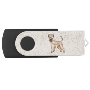 Irish Soft-Coated Wheaten Terrier Dog Standing Flash Drive