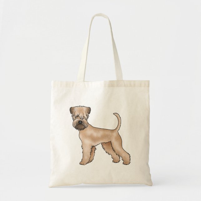 Irish Soft-Coated Wheaten Terrier Dog Standing Tote Bag (Front)