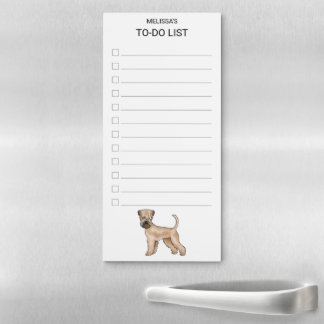 Irish Soft-Coated Wheaten Terrier Dog To-Do List Magnetic Notepad