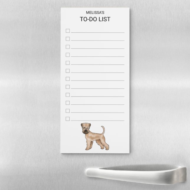 Irish Soft-Coated Wheaten Terrier Dog To-Do List Magnetic Notepad (In Situ)