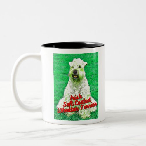 Irish Soft Coated Wheaten Terrier In Grass Two_Tone Coffee Mug