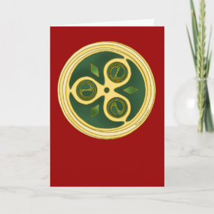 Irish Spiral Design Christmas Card