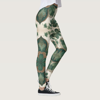 Irish Splendour: The Boho Shamrock Leggings