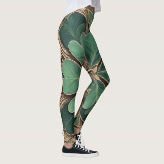 Irish Splendour: The Boho Shamrock Leggings