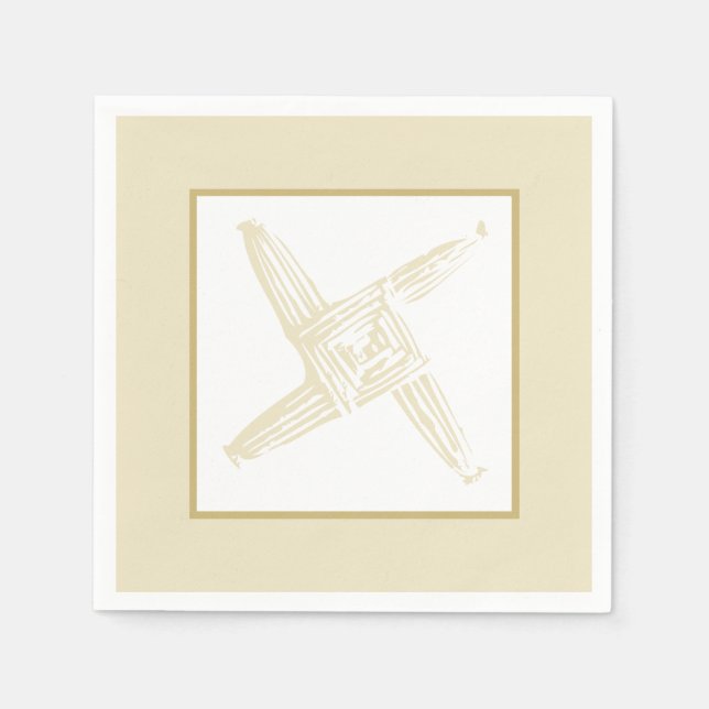 Irish St. Brigid's Cross Napkins (Front)